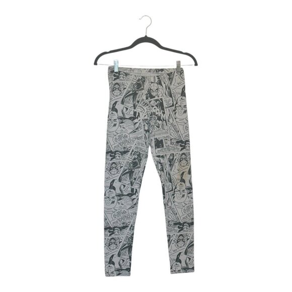 Marvel Comics Leggings Women's Size Medium Black White Spider Man Fair Condition - Picture 2 of 14